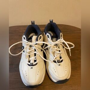 New Balance 660 White and Dark Blue Athletic Shoes